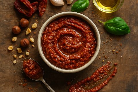 🍅🌰 Pesto rosso od suvog paradajza i lešnika