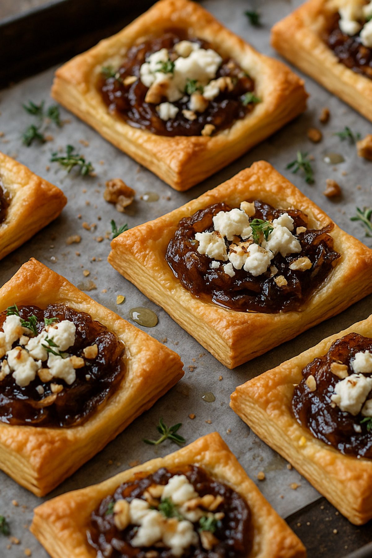 Slika jela 🧅🧀 Mini tartovi s karamelizovanim lukom i kozjim sirom