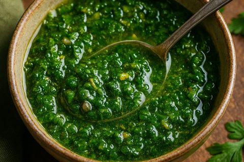 🌿🟡 Italijanska Salsa Verde (peršun, kapari, limun)