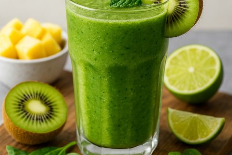 🍍🥝 Zeleni Turbo — ananas, kivi, spanać & limeta