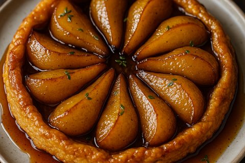 🍐🍯 Tarte Tatin od krušaka sa timijanom (slana karamela)