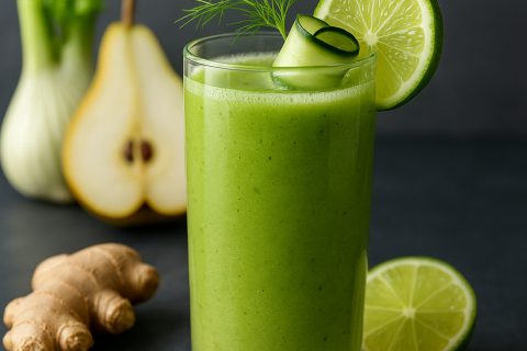 🌿🍐 Komorač & kruška DETOX tonik (limeta, krastavac, đumbir)