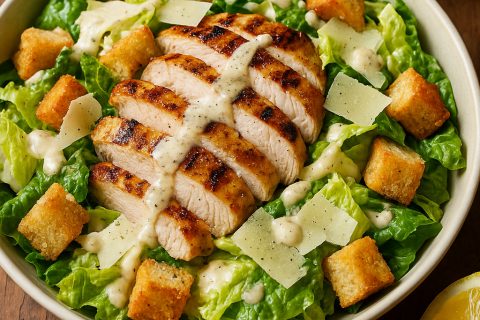 Cezar salata sa piletinom – napravi hrskavu klasiku kod kuće 🥗🐔