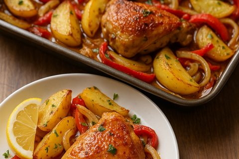Piletina i krompir iz rerne – hrskava koža, sočna sredina 🍗🥔
