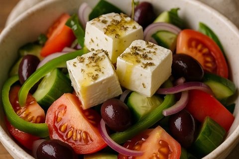 Grčka salata – naseckaj, prelij i posluži 🥗🍅