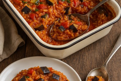 Đuveč od povrća iz rerne – složi i zapeči do zlata 🍆🍅