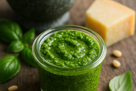 Pesto od bosiljka – umuti zeleni sos za pastu, ribu i salate 🌿✨