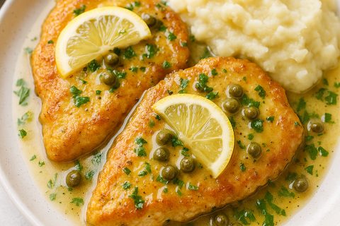 Piletina piccata sa limunom i kaparima – isprži, deglaziraj i posluži za 20 min 🍋🍗