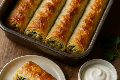 Zeljanica (pita sa sirom i spanaćem) – urolaj slojeve i zapeči do zlata 🥬✨