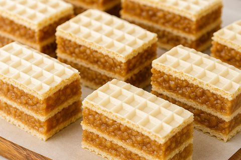 Posna oblanda sa orasima i karamel filom – složi, prelij i pritisni 🍯🌰