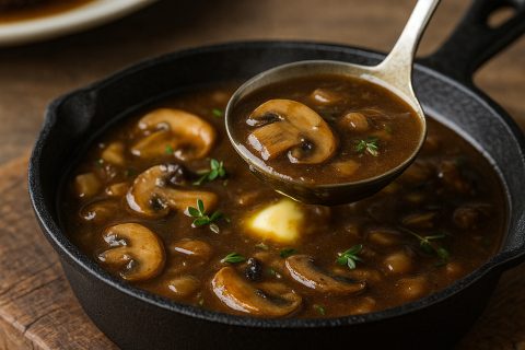 Lovački sos od pečuraka i crnog vina – skuvaj baršun za šnicle 🍄🍷