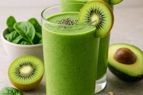Zeleni smuti bomba od spanaća, kivija i avokada – blendaj za 60 sekundi 💚🥤