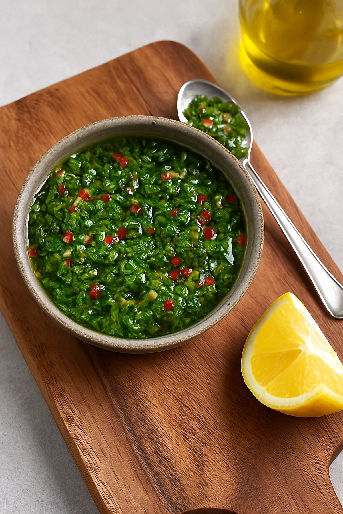 Slika jela Zeleni chimichurri od peršuna – iseckaj, prelij, odmori 🌿🔥