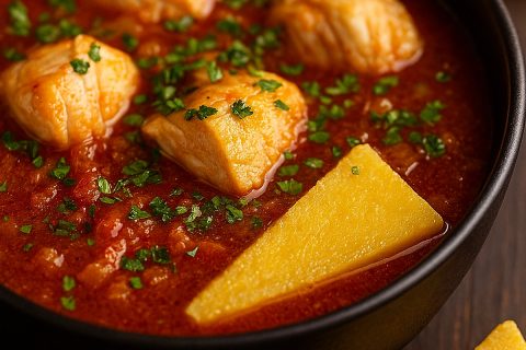 Brudet od bele ribe na dalmatinski način – skuvaj, zgušnjavaj, umači hleb 🍲🐟