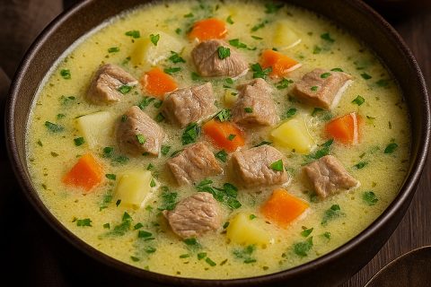Teleća čorba sa povrćem i limunom 🍲🐮