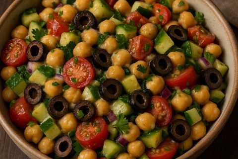 Salata od leblebija sa limun–tahini dresingom – sveža i zasitna 🥗