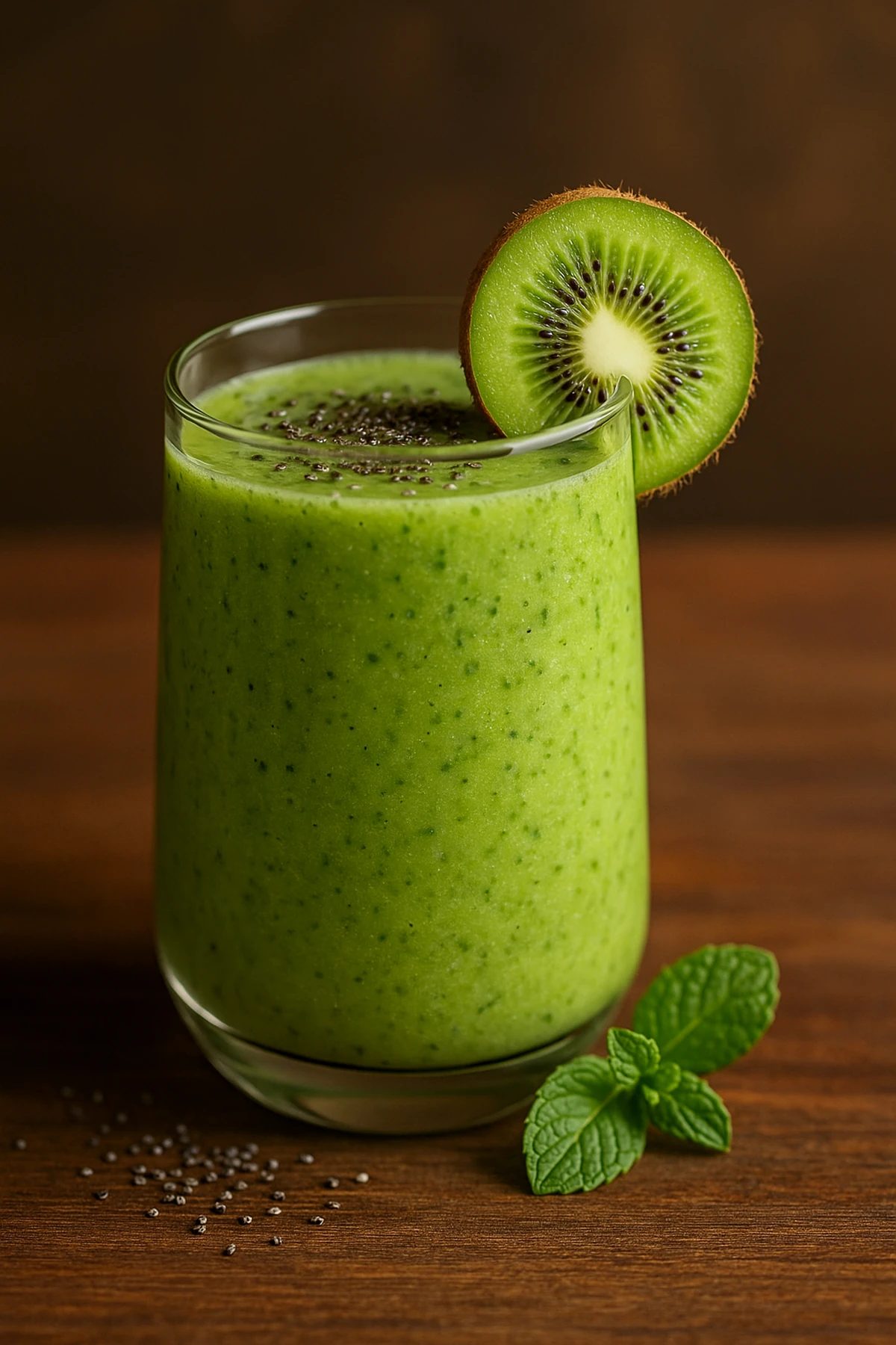 Slika jela Zeleni smuti sa avokadom, kivijem i spirulinom – energija u čaši 💚🥝⚡