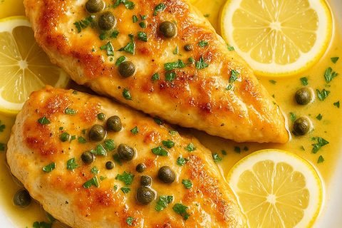Piletina piccata u limun-buter sosu sa kaparima 🍋🍗