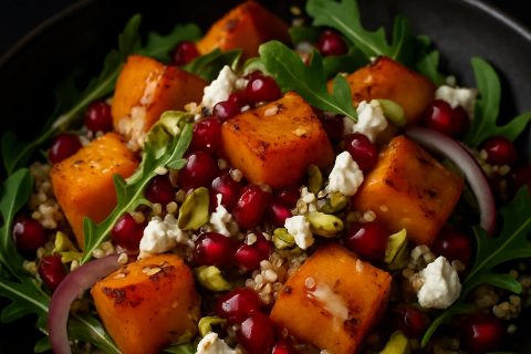 Salata od pečene bundeve, kinoe i nara sa fetom 🧡🥗