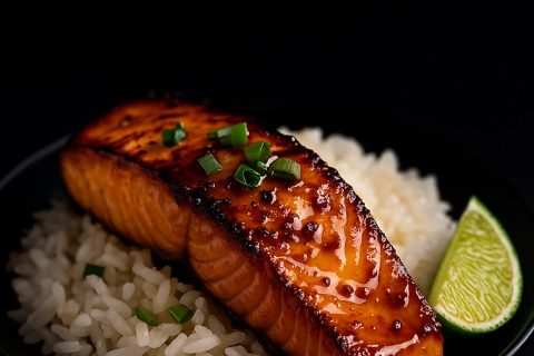 Grilovani losos sa medno–đumbir glazurom 🍯🐟