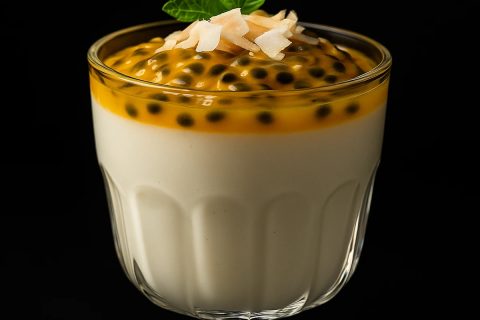 Kokos „panna cotta“ (agar) sa marakujom 🥥✨