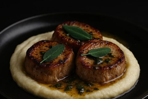 Svinjski file u puteru i žalfiji + pire od karfiola 🍖🌿