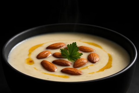 Krem supa od pečenog karfiola i badema 🥦🥣