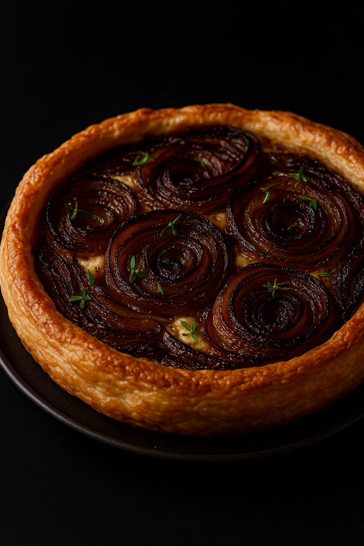 Slika jela Tart od karamelizovanog luka i kozjeg sira 🧅🧀