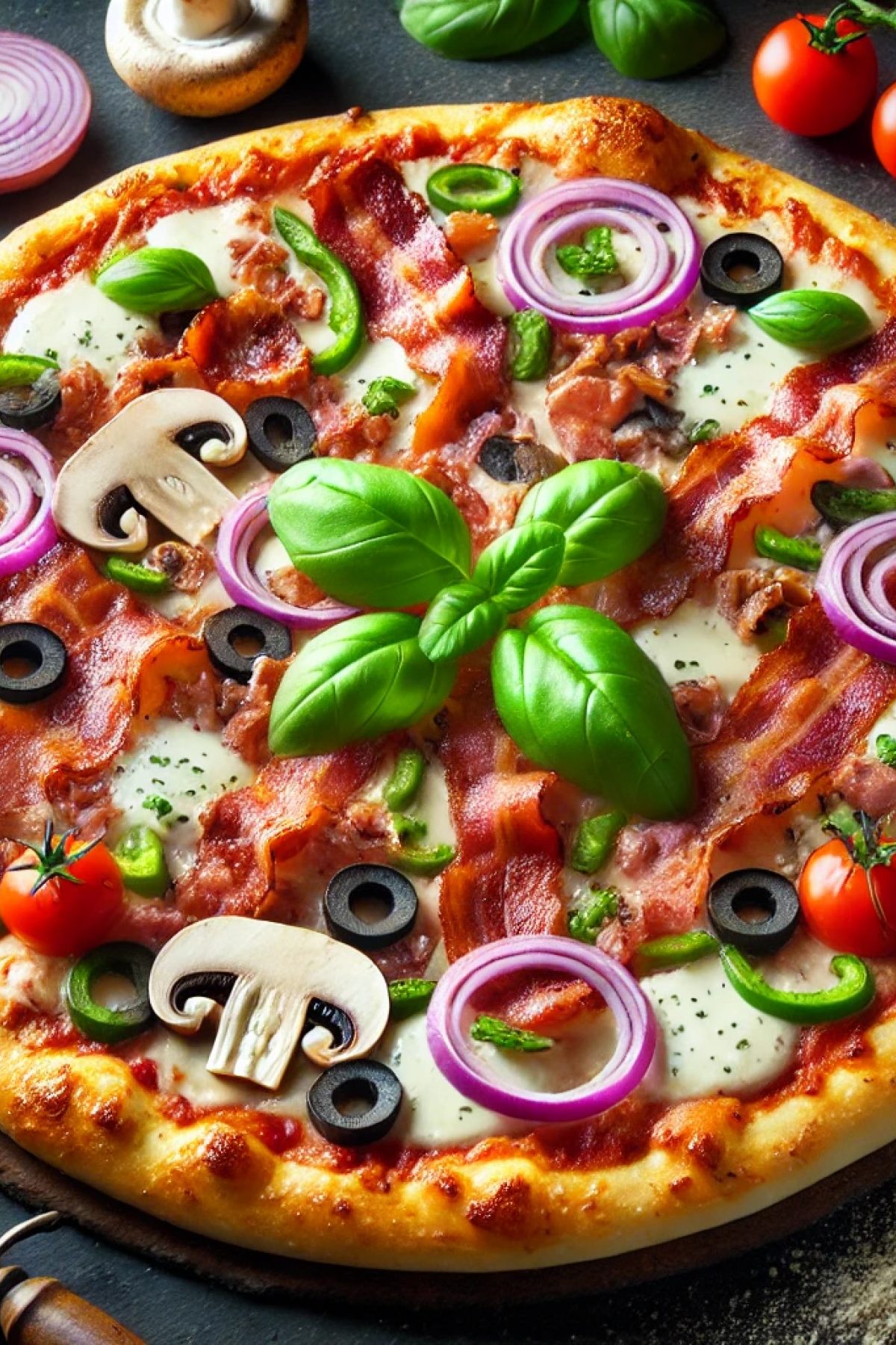 Slika jela Recept za gurmansku pizzu sa slaninom