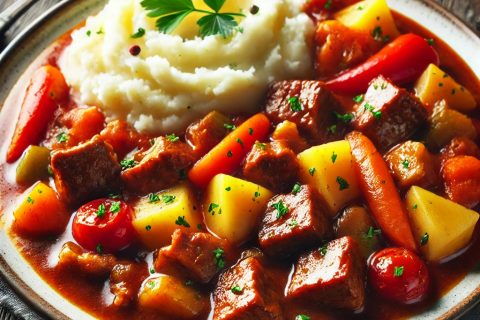 Recept za svinjski gulaš sa pire krompirom