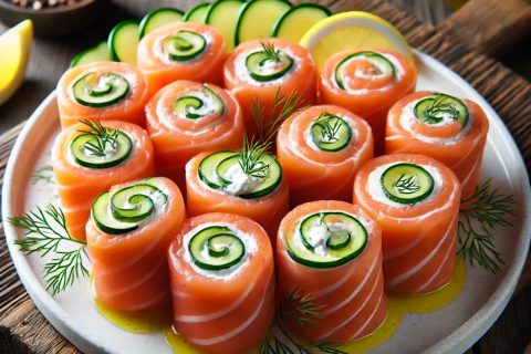 Recept za Rolnice sa Dimljenim Lososom i Krem Sirom