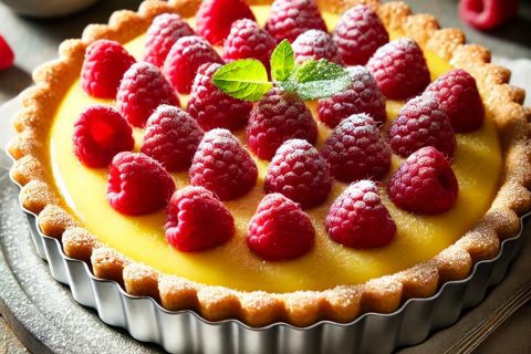 Recept za Tart sa Kremom od Limuna i Malinama