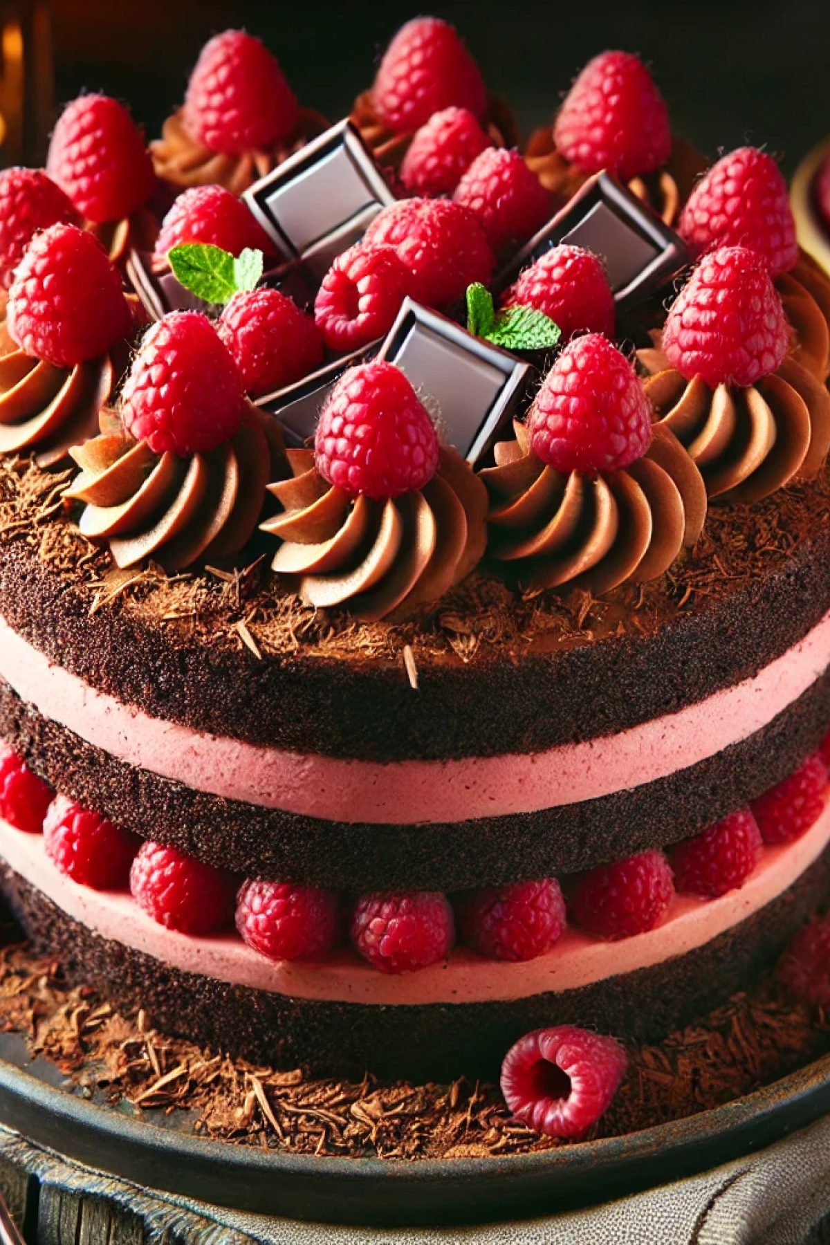 Slika jela Čokoladna Torta sa Kremom od Malina