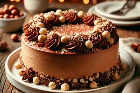 Kremasta Torta sa Čokoladom i Lešnicima (Bez Pečenja)