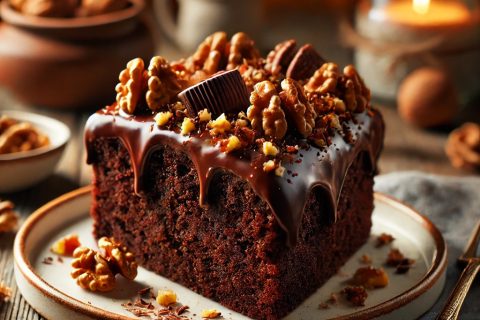 Posna Čokoladna Torta sa Orašastim Plodovima
