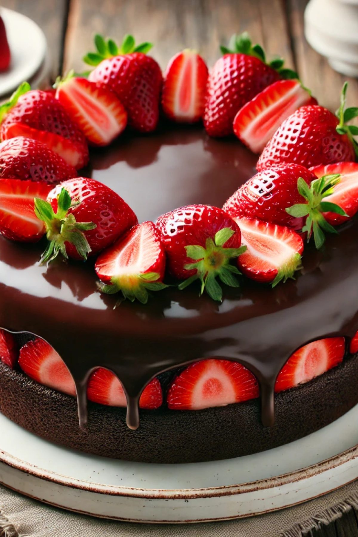 Slika jela Čokoladna Torta sa Svežim Jagodama