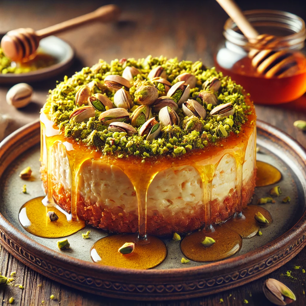 Baklava Čizkejk sa Medom i Pistacijama