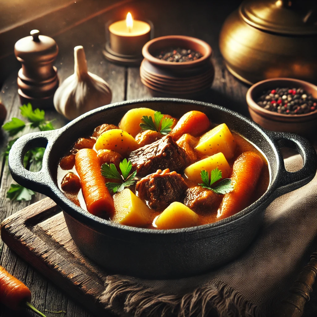 Kuvana junetina sa krompirom i šargarepom – Tradicionalno domaće jelo