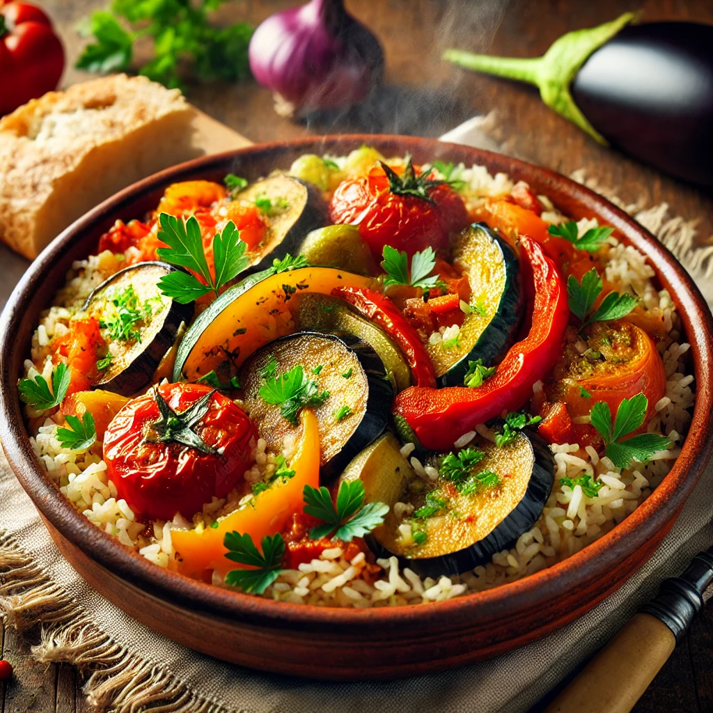 🥘 Đuveč sa povrćem i pirinčem – Posno jelo puno boja i ukusa