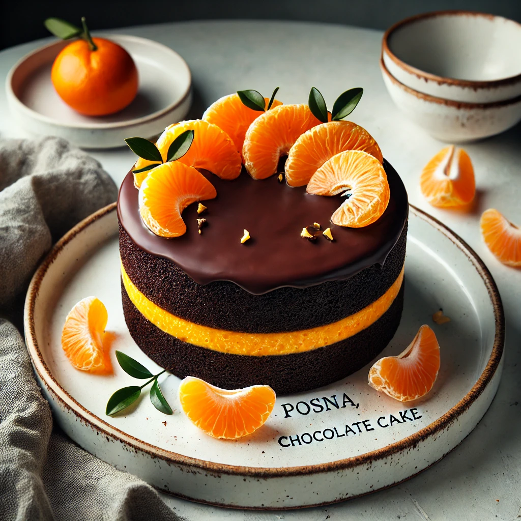 🍊 Posna čokoladna torta sa mandarinama – Slatki spoj voća i kakaa