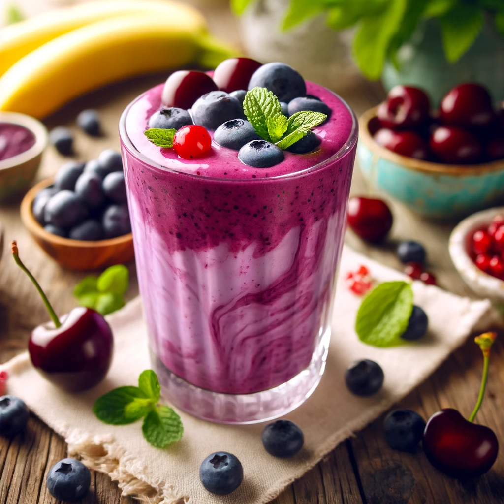 🍒 Ljubičasti Eliksir – Smuti za osveženje i lepu kožu