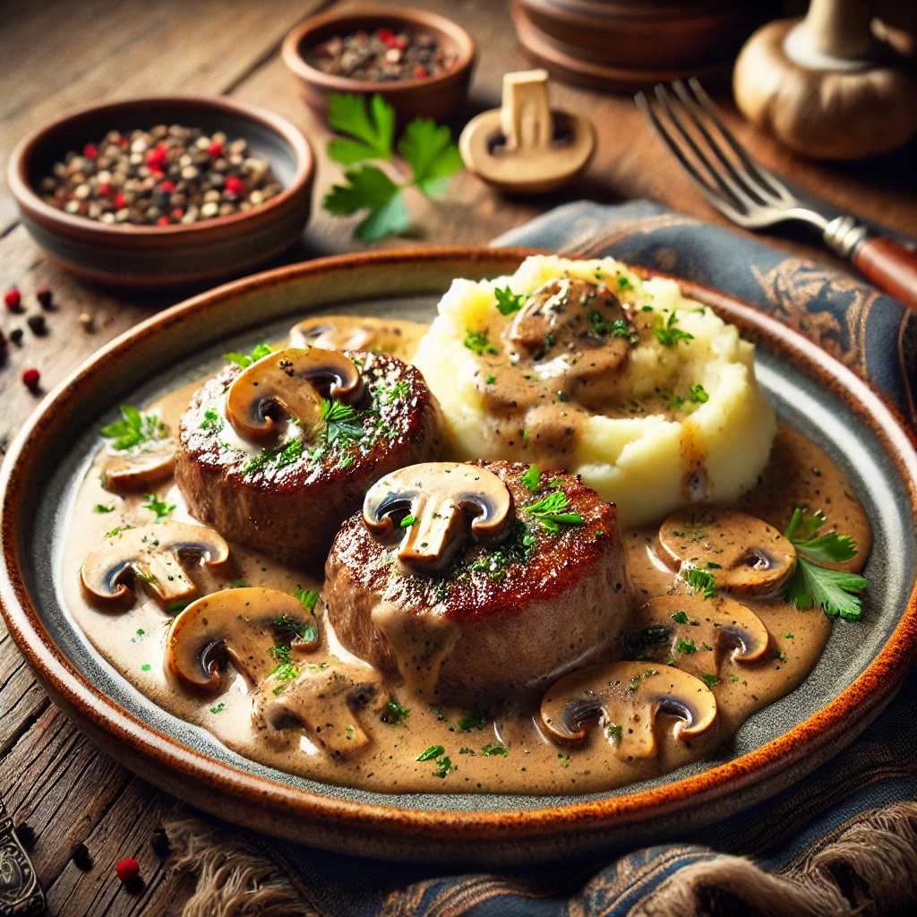🥩 Teleći medaljoni u sosu od pečuraka – Kremasti klasik za posebne prilike