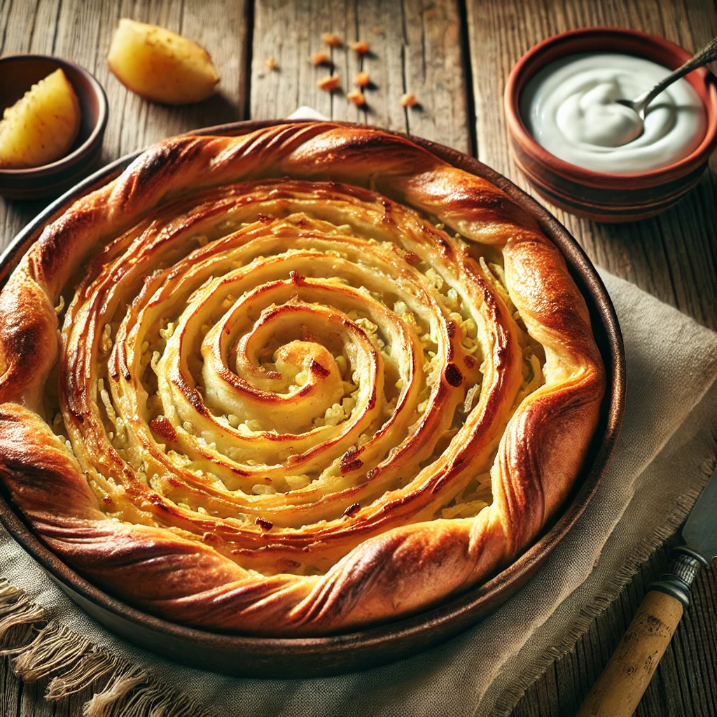Krompiruša – Domaća pita sa krompirom i lukom