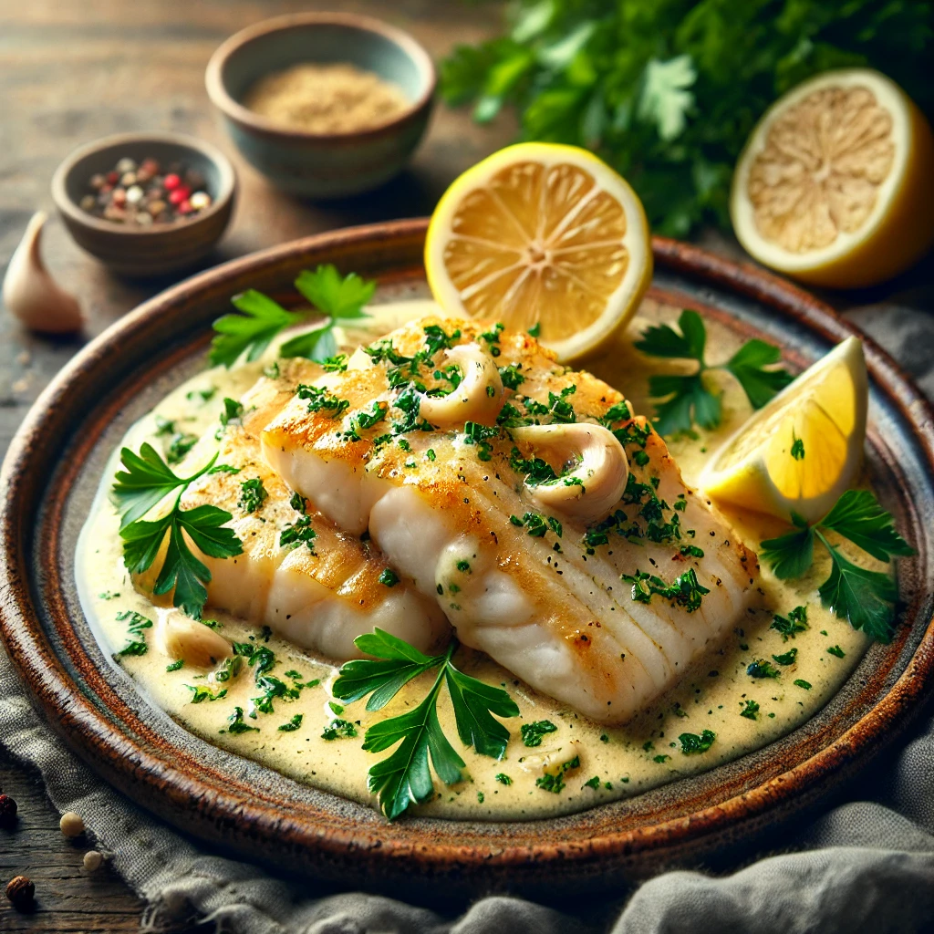 Fileti oslića u limun-beli luk sosu 🐟🍋