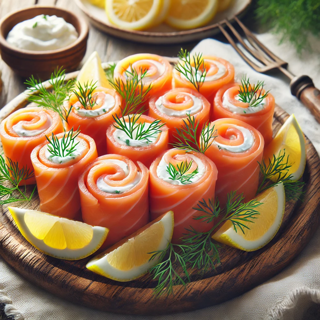 🧀 Rolnice od dimljenog lososa sa krem sirom i mirođijom