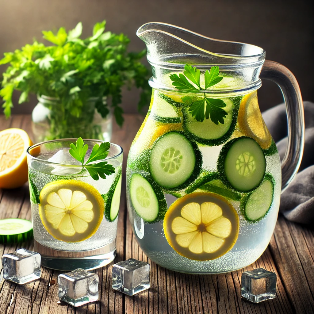 🍋 Detox Voda sa Limunom, Peršunom i Krastavcem