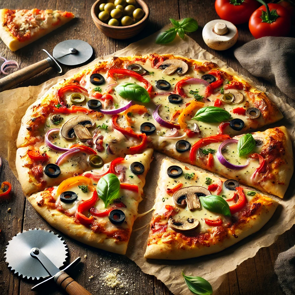 🍕 Domaća pizza sa povrćem i mozzarellom