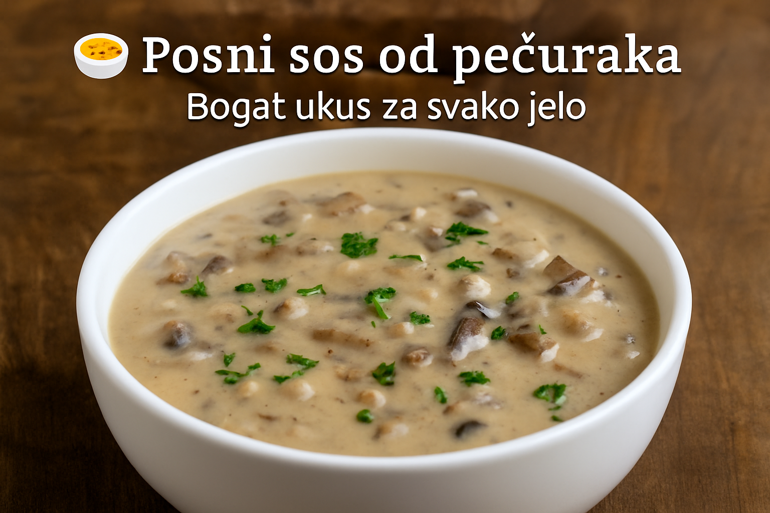 🥣 Posni Sos od Pečuraka – Bogat ukus za svako jelo
