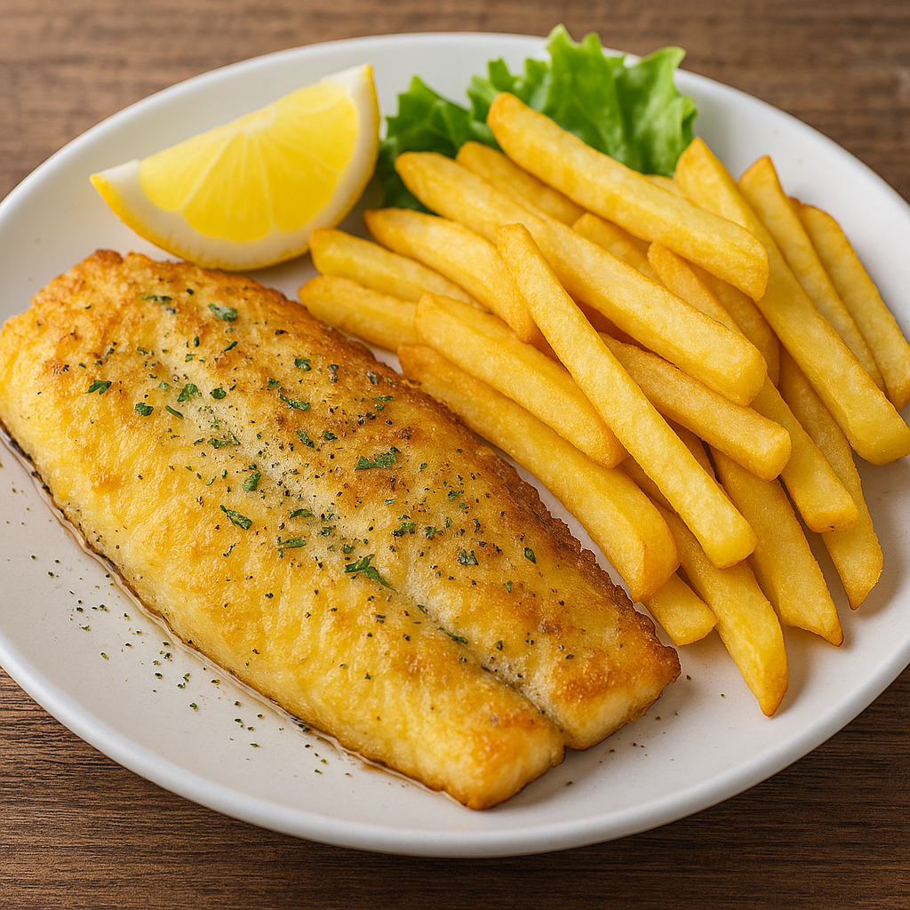 🐟 Pečena Oslić Riba sa Hrskavim Pomfritom