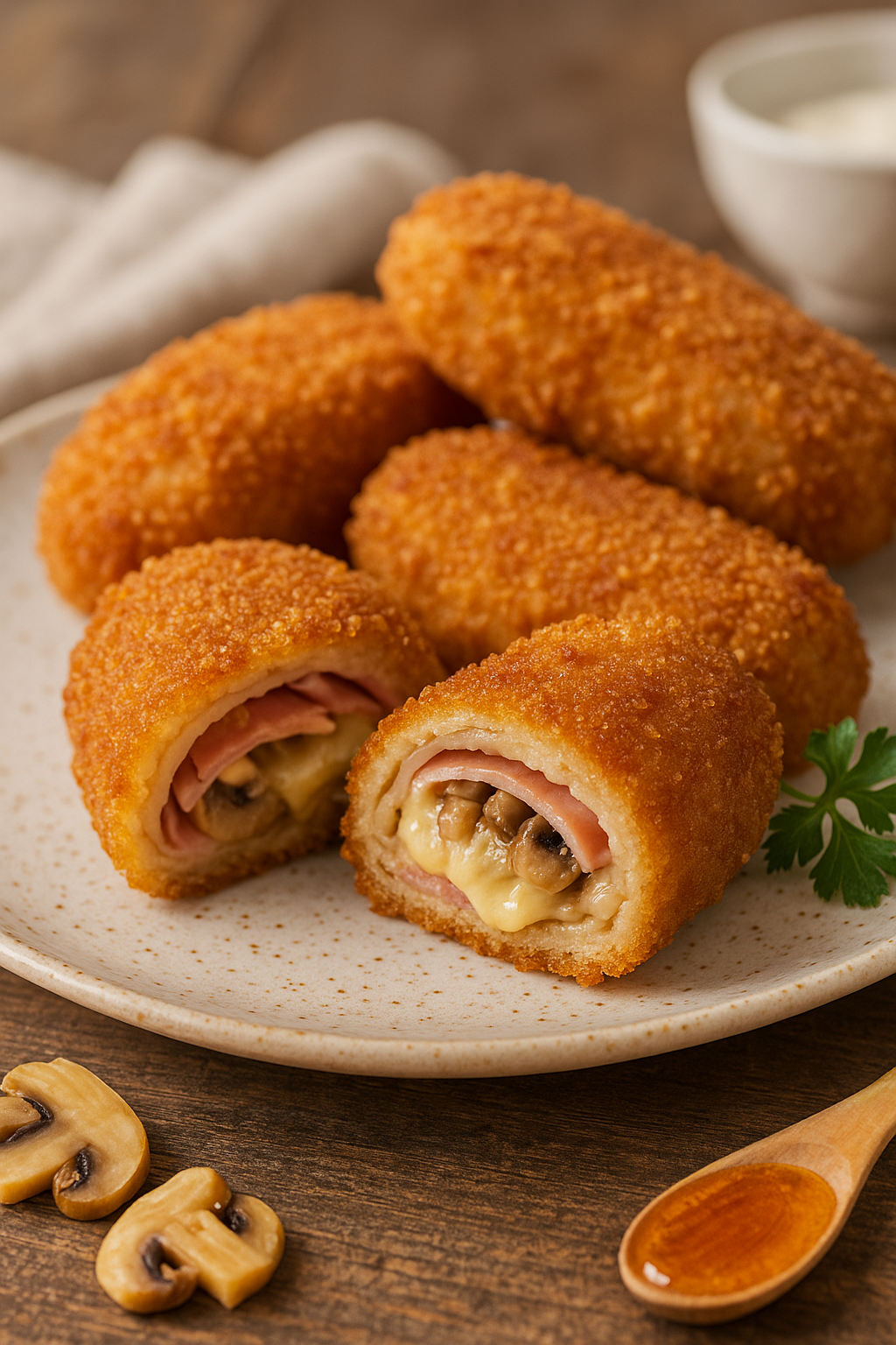 🧀🥓🍄 Pohovane palačinke sa šunkom, sirom i šampinjonima